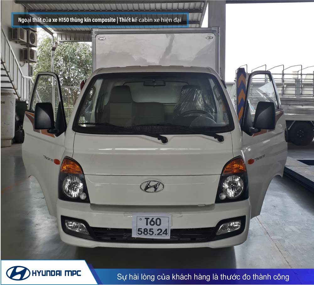 Xe tải Hyundai Porter H150 thùng kín composite 1.5T